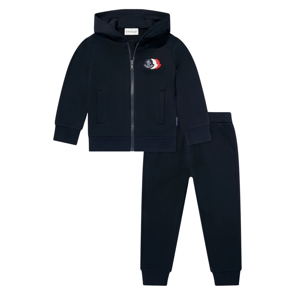 Moncler Boys Blue Kids Sport Sets, 6 Y, Cotton Logo Tracksuit