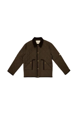 Brown Diamond Jacket with Removable Sleeves