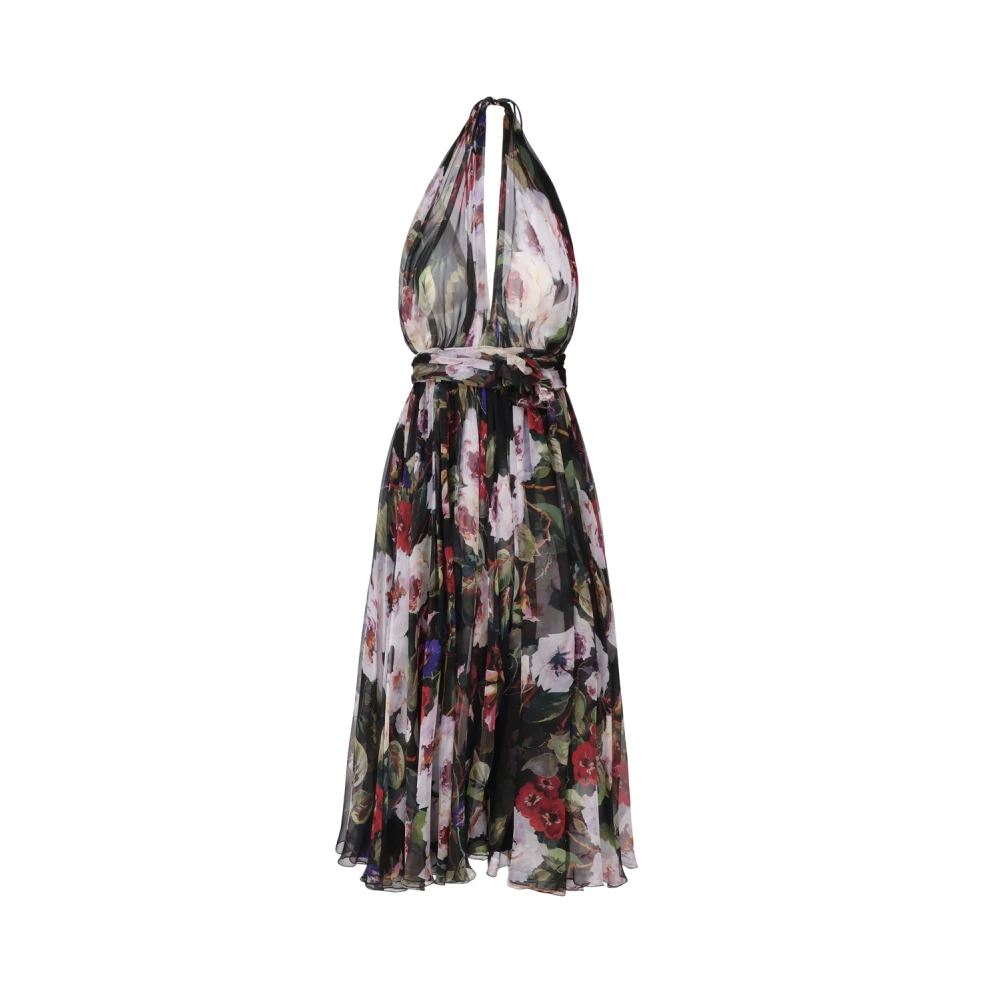 Dolce & Gabbana Multicolor V-hals jurk Multicolor Dames