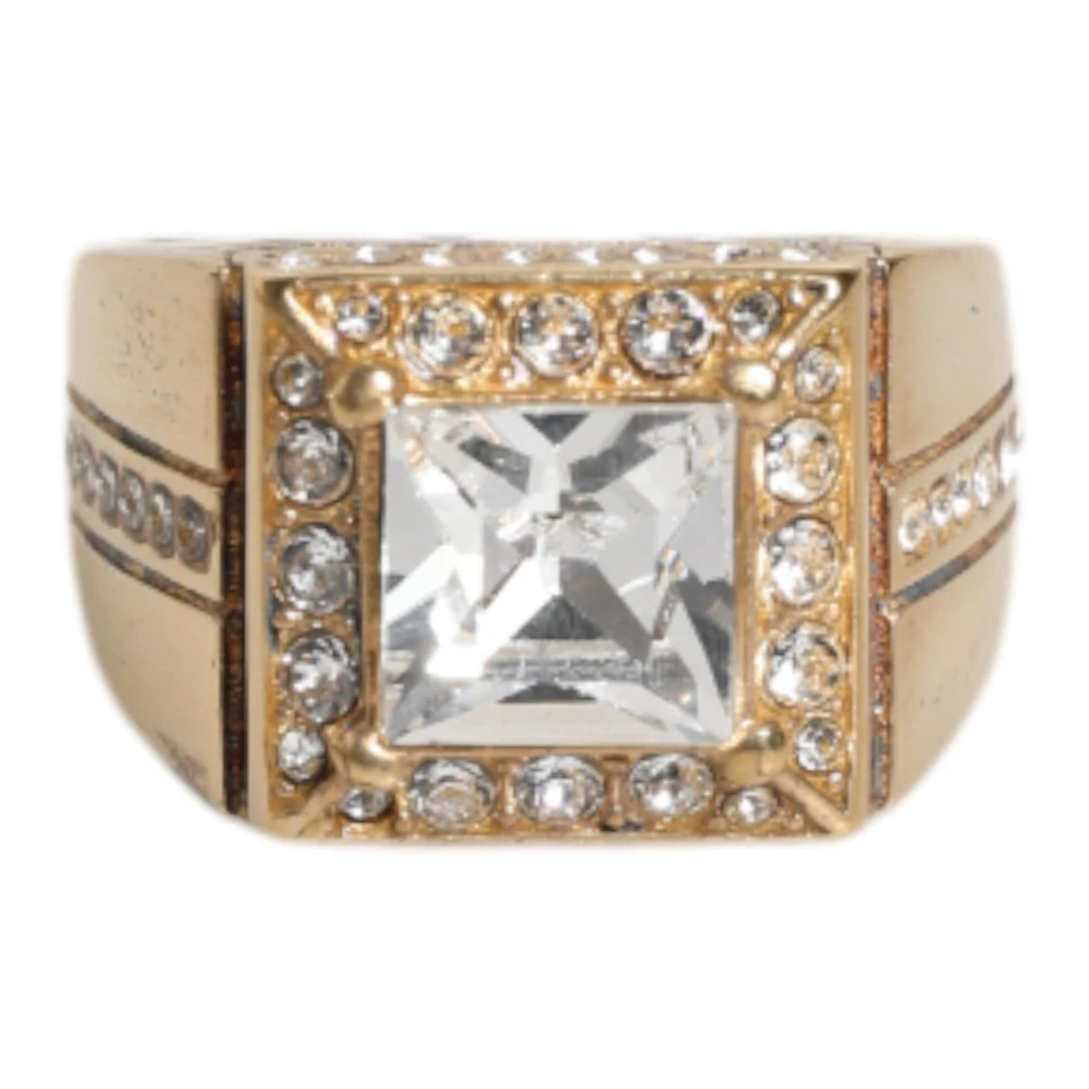 Dolce & Gabbana Women's Gold Tone Crystal Ring