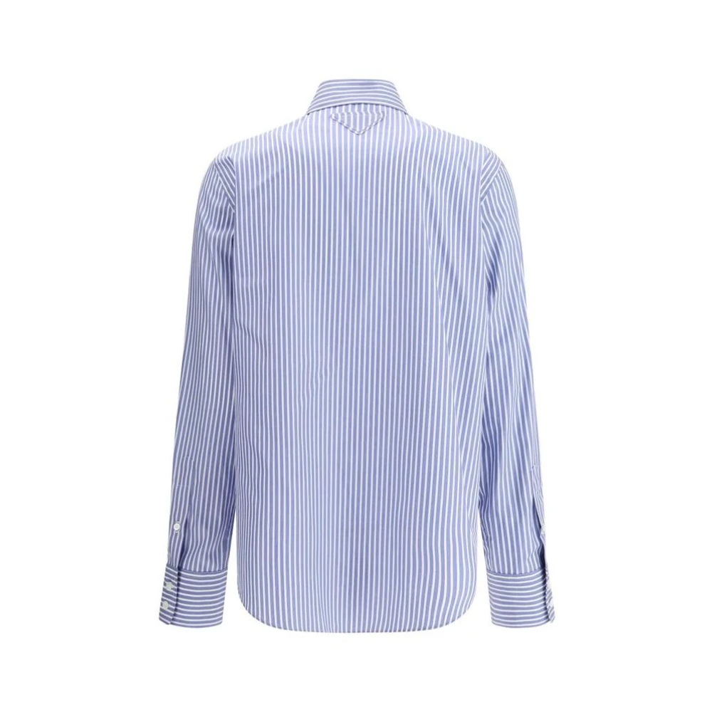 Prada Gestreept katoenen overhemd Model Prp471Hr Blue Dames