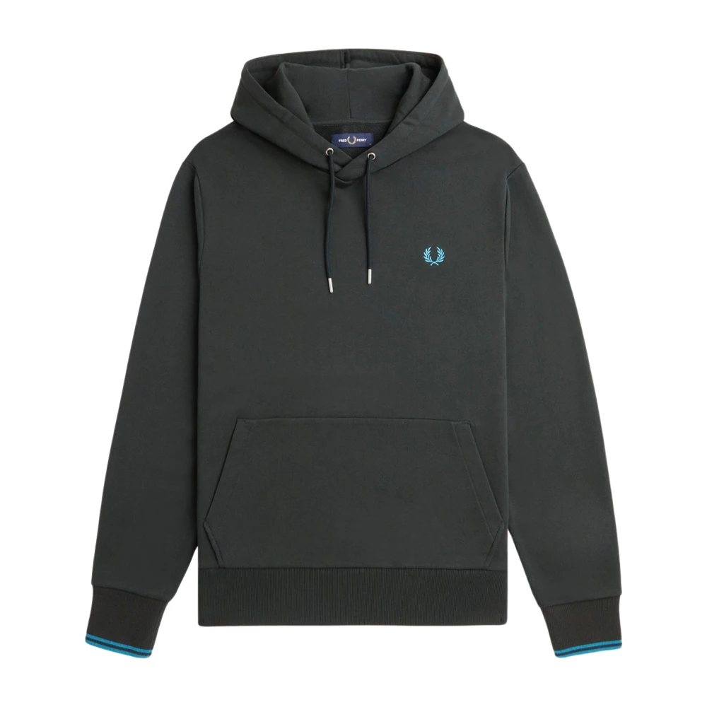 FRED PERRY Heren Truien & Vesten Tipped Hooded Sweatshirt Groen