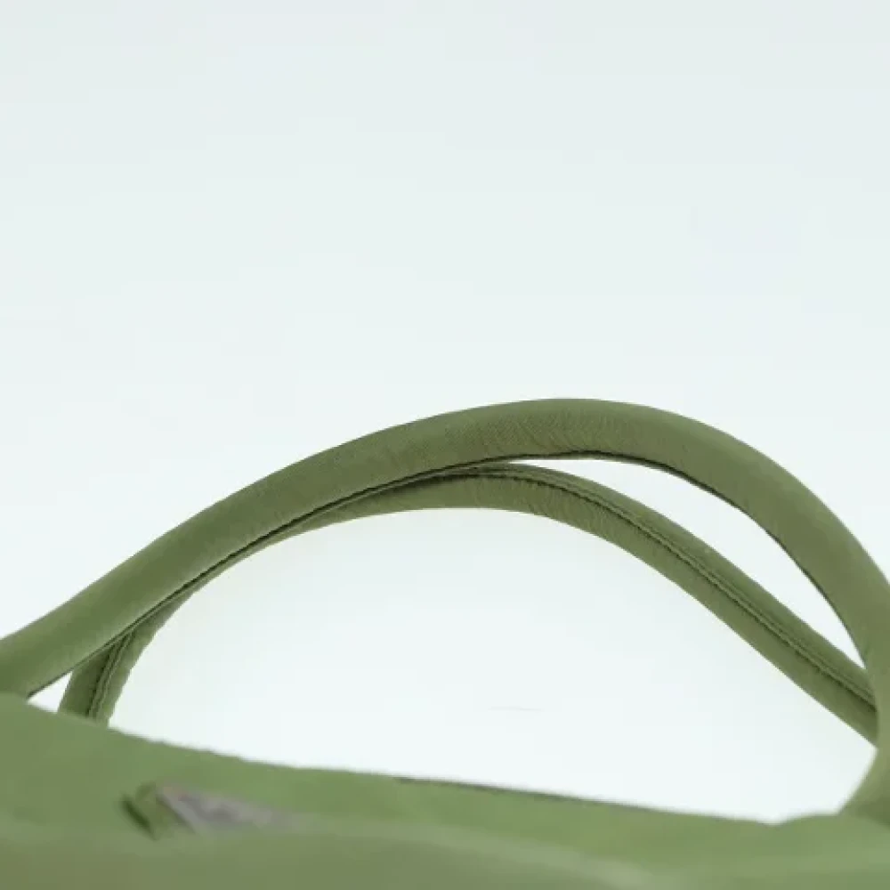 Prada Vintage Pre-owned Nylon handbags Green Dames