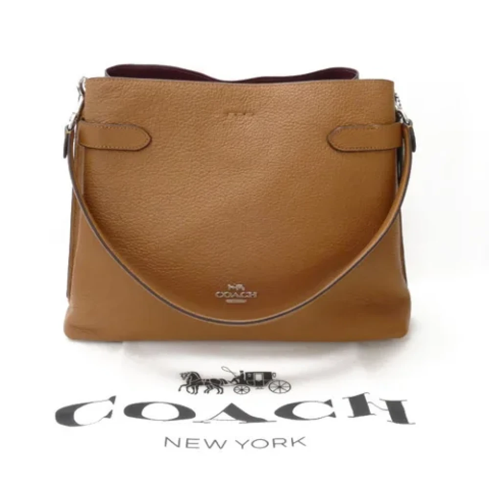 Coach Pre-owned Fabric shoulder-bags Brown Dames