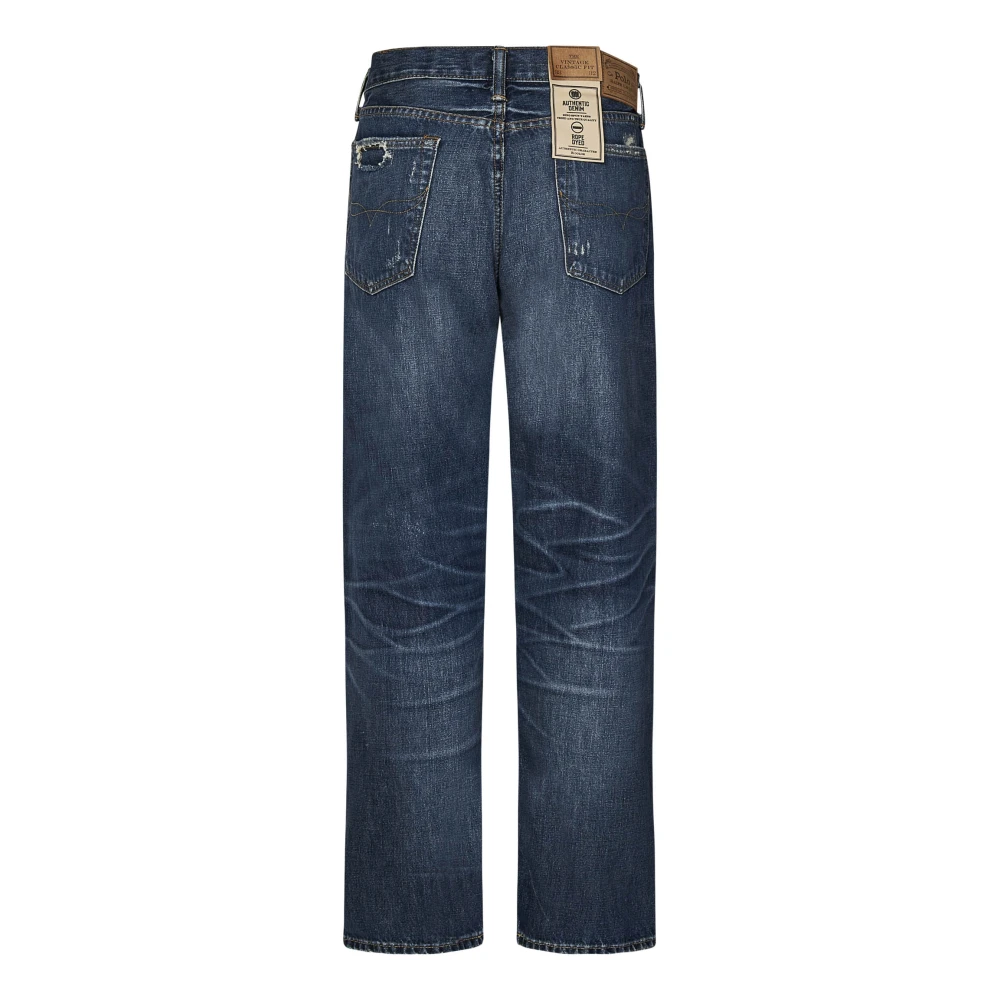 Polo Ralph Lauren Distressed-effect Straight Leg Jeans Blauw Blue Heren