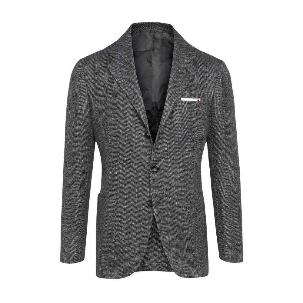 Kiton - Jackets > Blazers - Gray - Kiton - Modalova