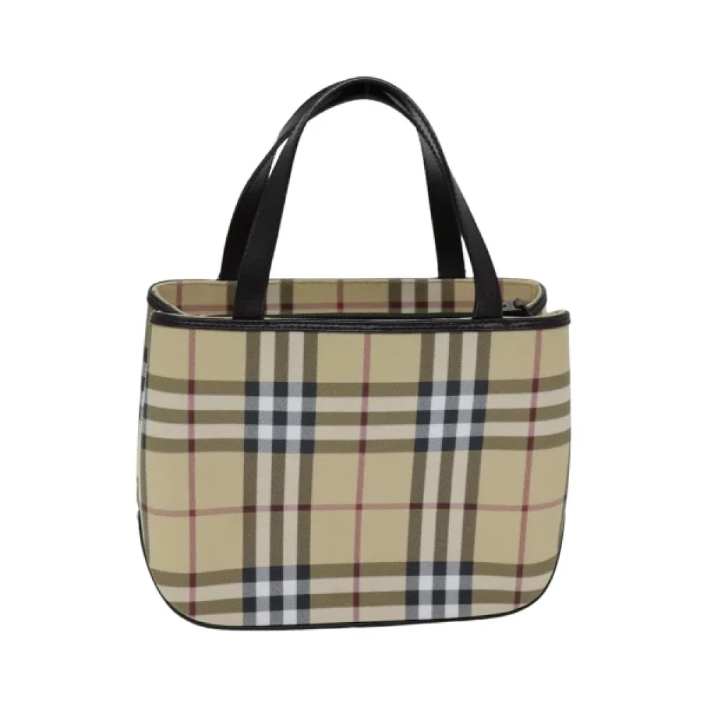 Burberry Vintage Pre-owned Canvas handbags Beige Dames