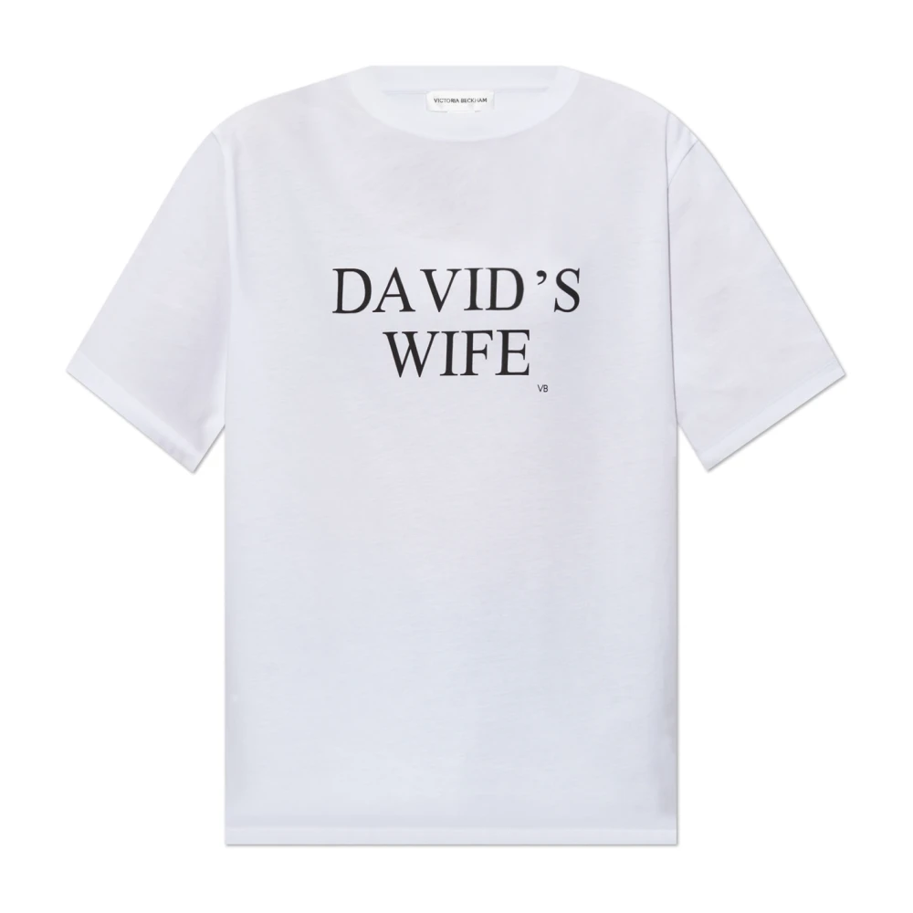 Victoria Beckham T-shirt met print White Dames