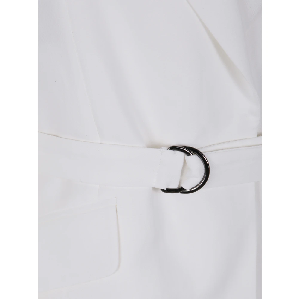 BRUNELLO CUCINELLI Getailleerde jas in pakstijl White Dames