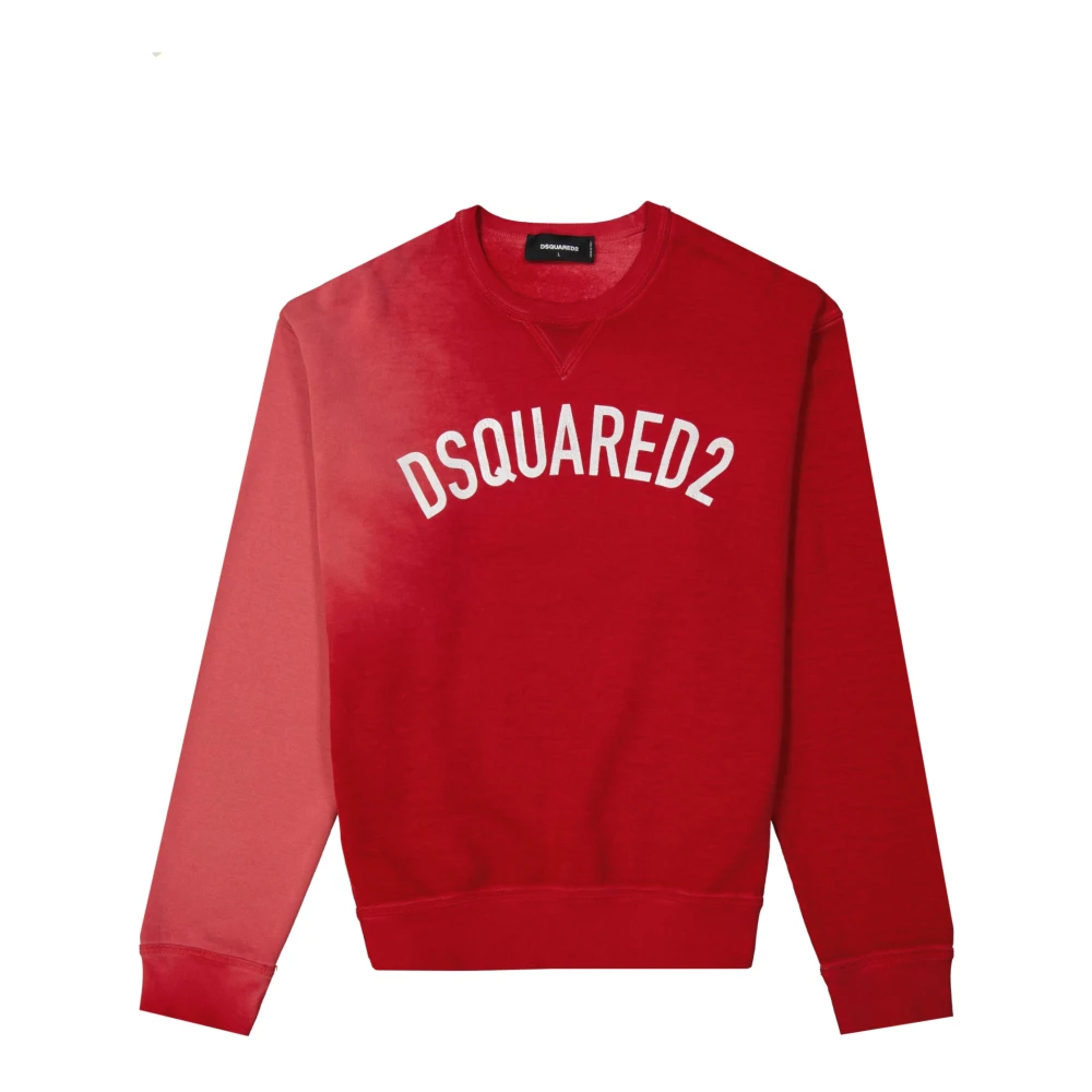 Dsquared2 Rode Katoenen Logo Sweatshirt voor Heren Red Heren