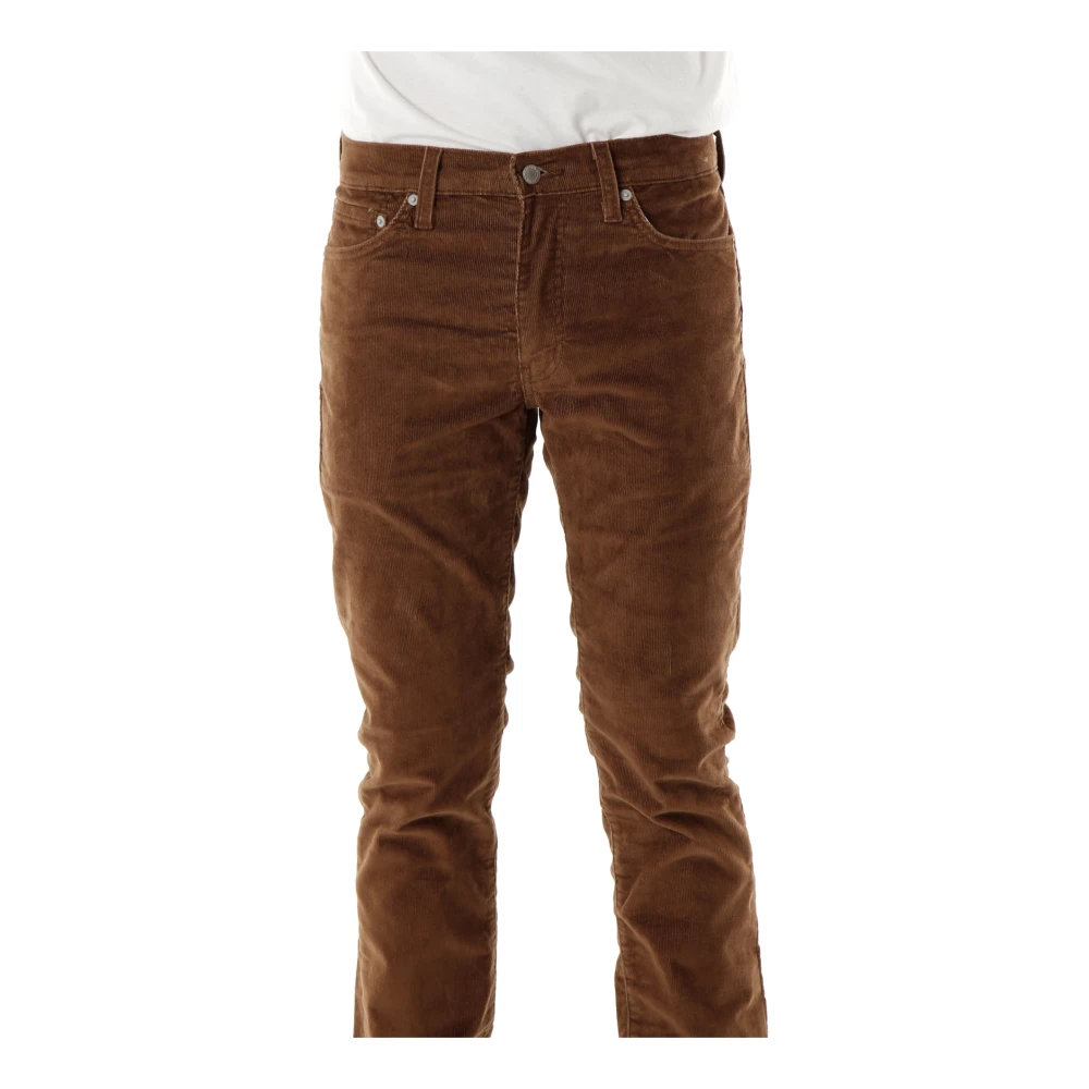 Levi's Slim Fit Corduroy Broek Brown Heren