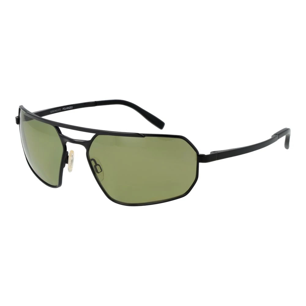 Serengeti Men's Black Sunglasses Geometric Style