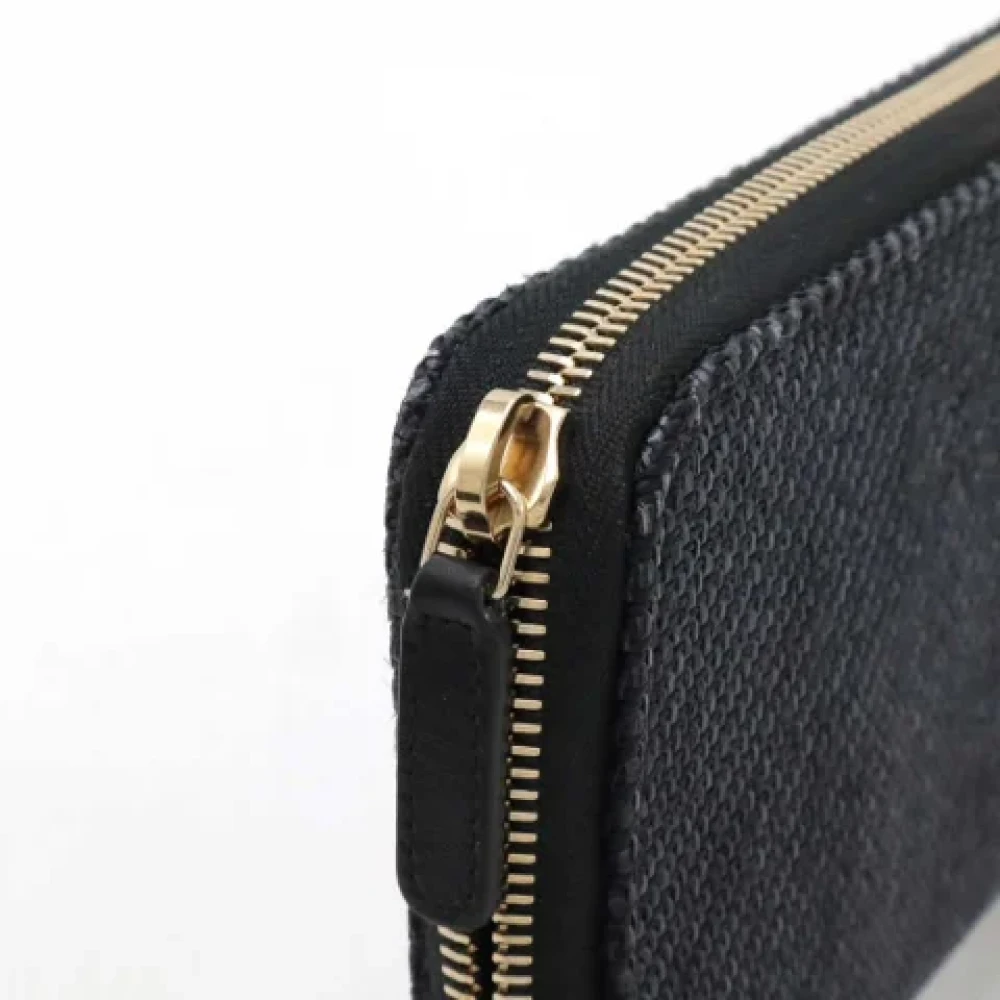 Chanel Vintage Pre-owned Canvas wallets Black Dames