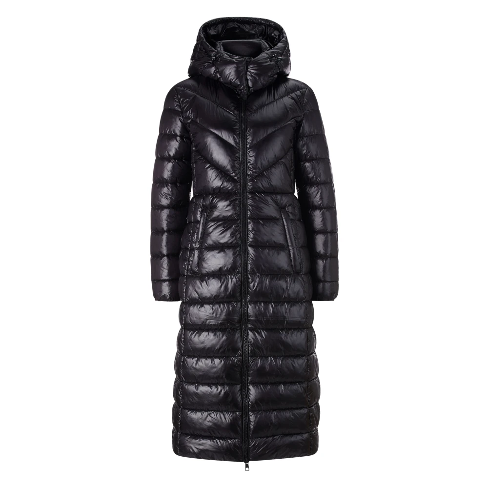 Rich & Royal Lange Pufferjas voor Extra Warmte Black Dames