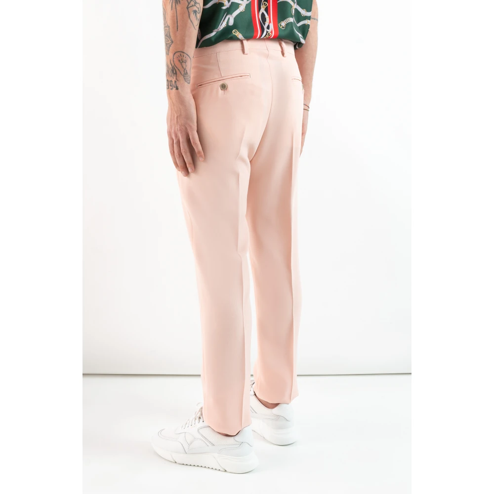 Corsinelabedoli Klassieke Rechte Pijp Broek Pink Heren