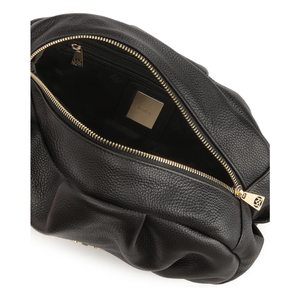 Kazar Zwarte leren clutch handtas Black Dames