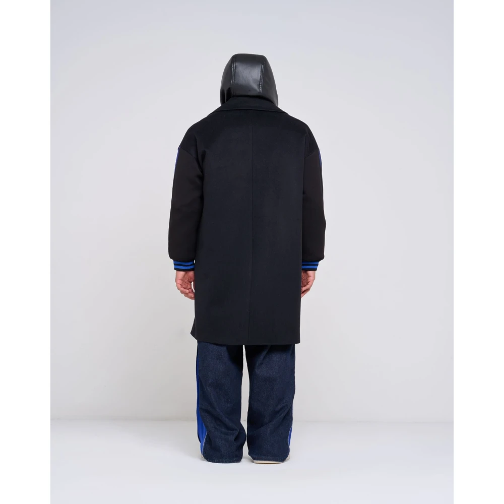 John Richmond Lange jas met capuchon Black Heren