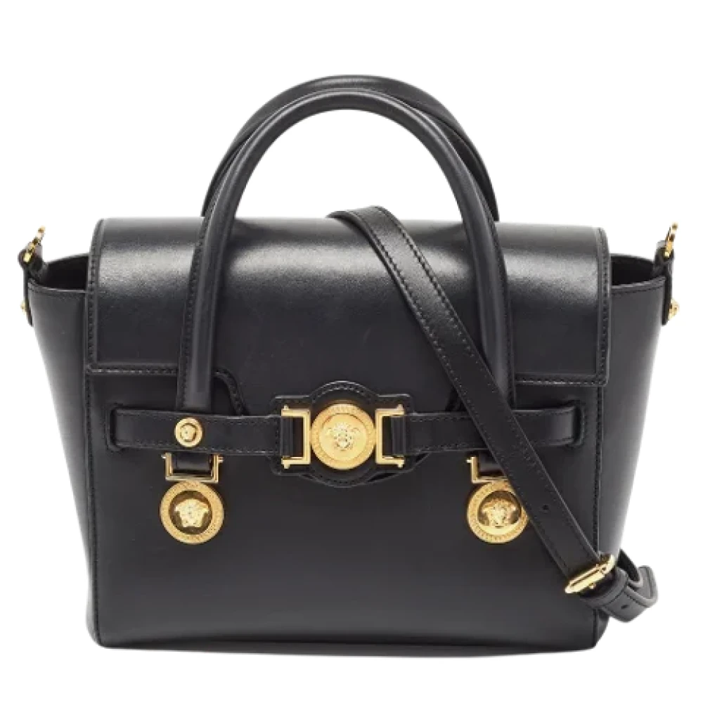 Versace Pre-owned Leather totes Black Dames