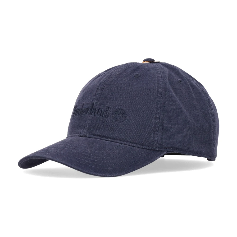 Timberland Gebogen klep katoenen canvas pet Blue Unisex