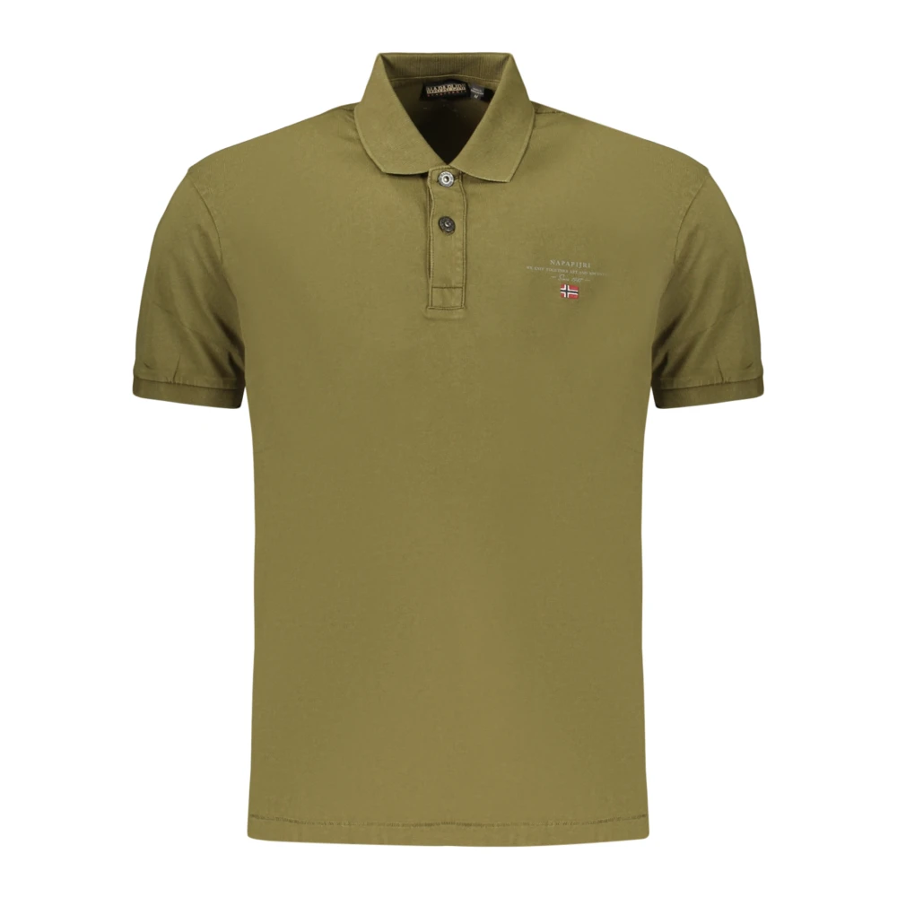 Napapijri Men's Green Polo Shirts, 3XL, Short-Sleeved Polo Shirt
