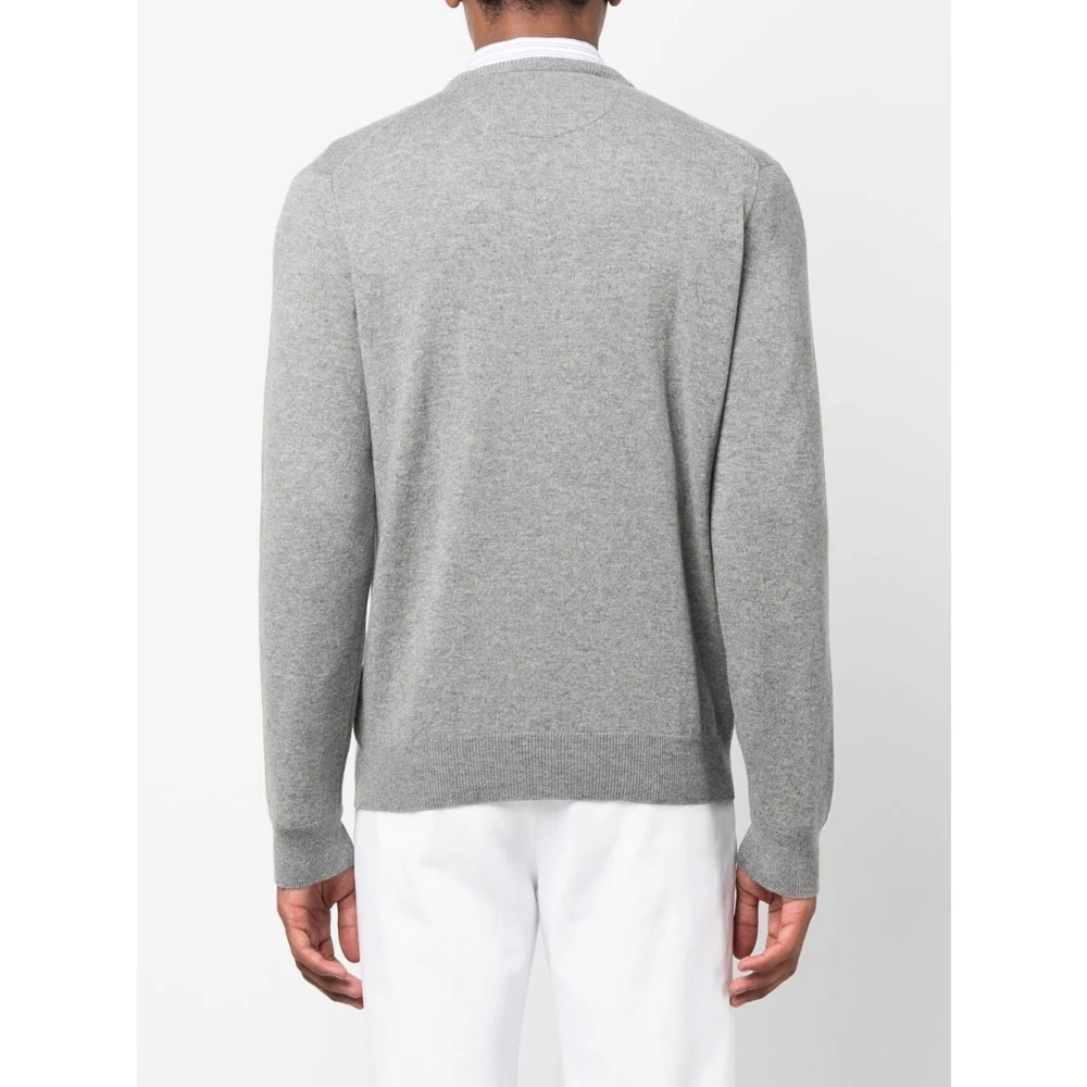 Polo Ralph Lauren Grijze Wollen Trui Aw23 Gray Heren