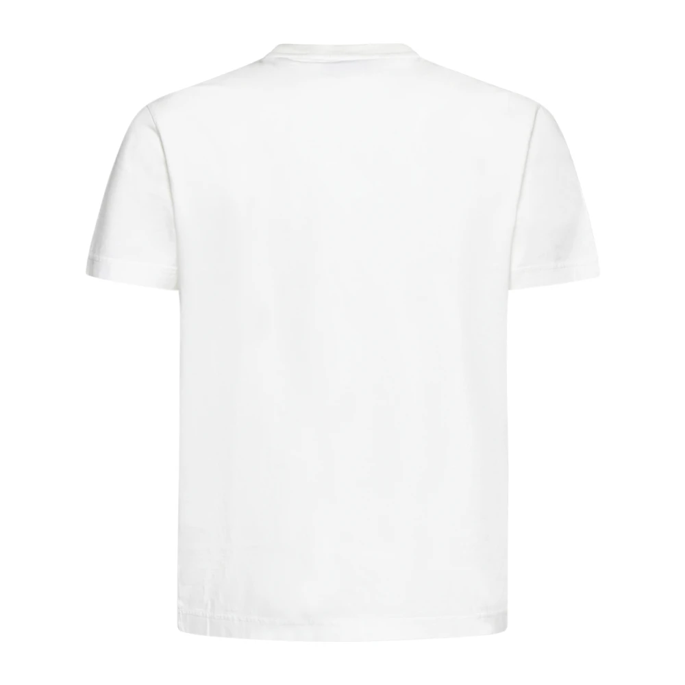 D4.0 Beige Katoenen T-shirts en Polos White Heren