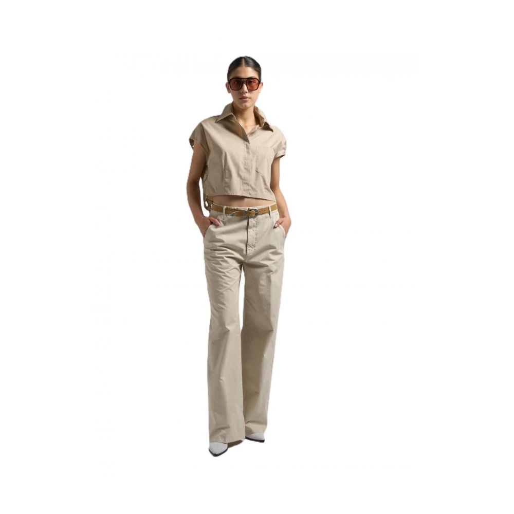 Dondup Polyester Overhemden Beige Dames