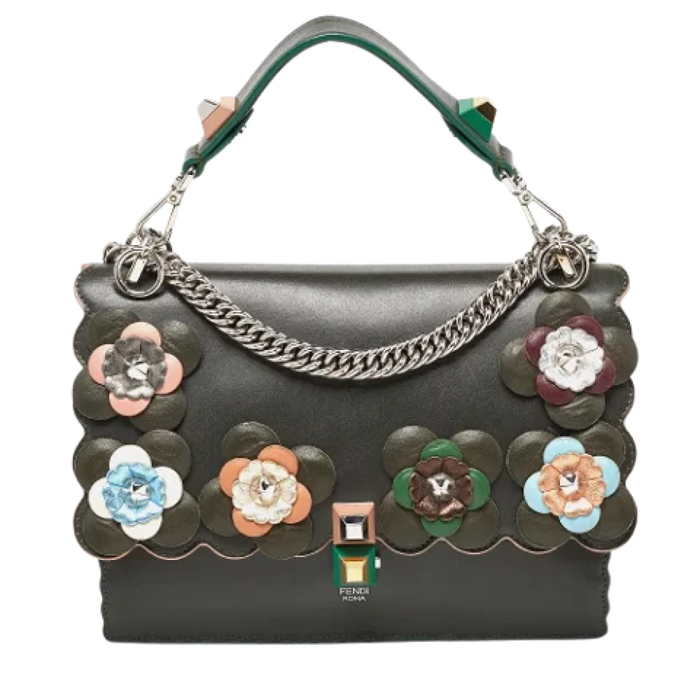 Fendi Vintage Pre-owned Leather handbags Green Dames