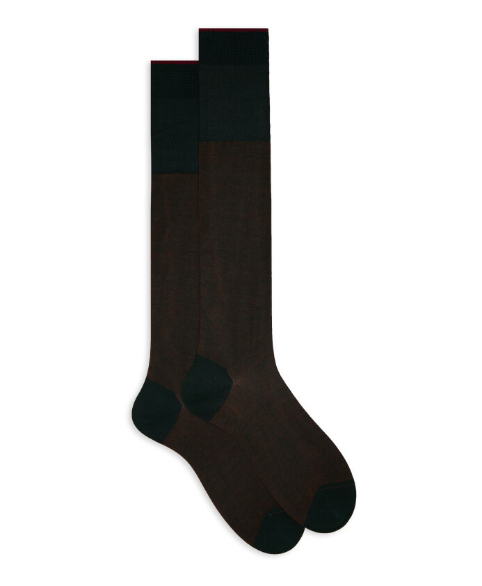 chaussettes-longues-en-coton-vert-pour-hommes-avec-motif-irise