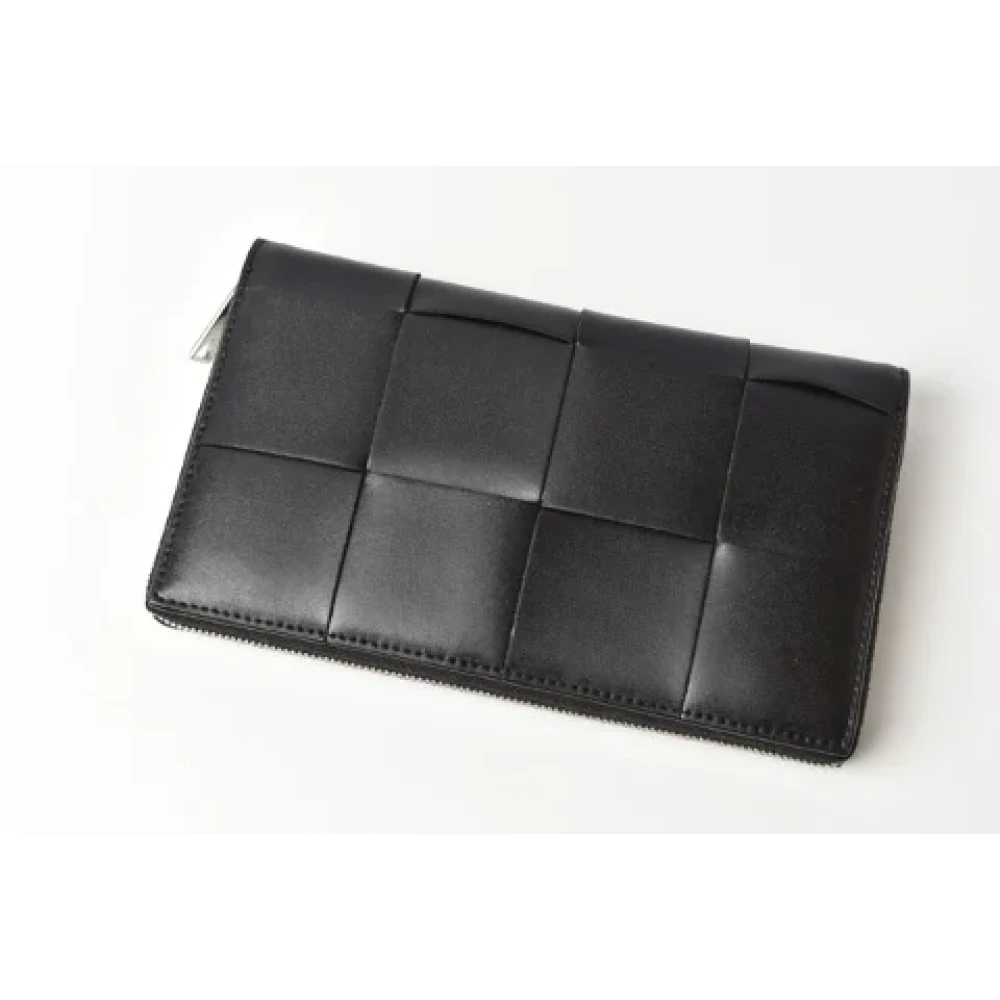 Bottega Veneta Vintage Pre-owned Leather wallets Black Dames