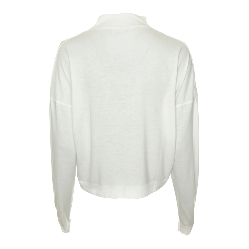 drykorn Relaxed Fit Longsleeve met V-hals White Dames