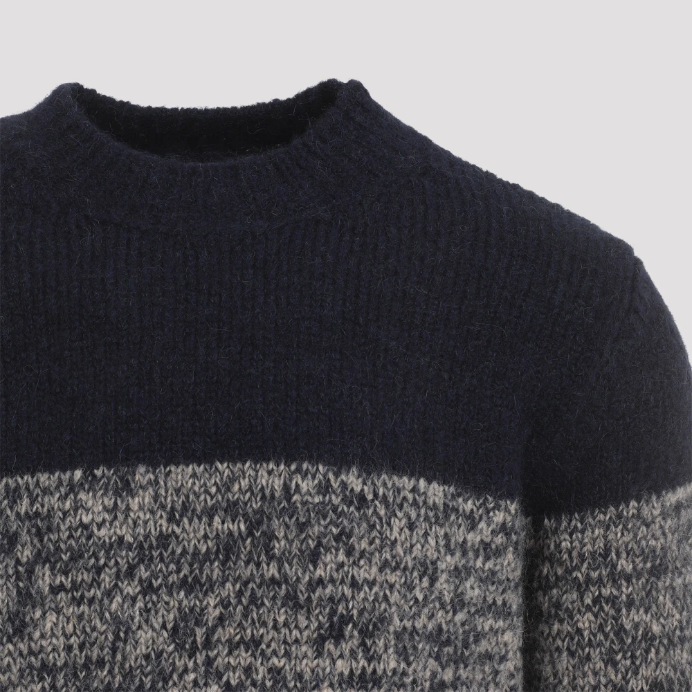Dries Van Noten Luxe Blauwe Sweater Aw24 Multicolor Heren