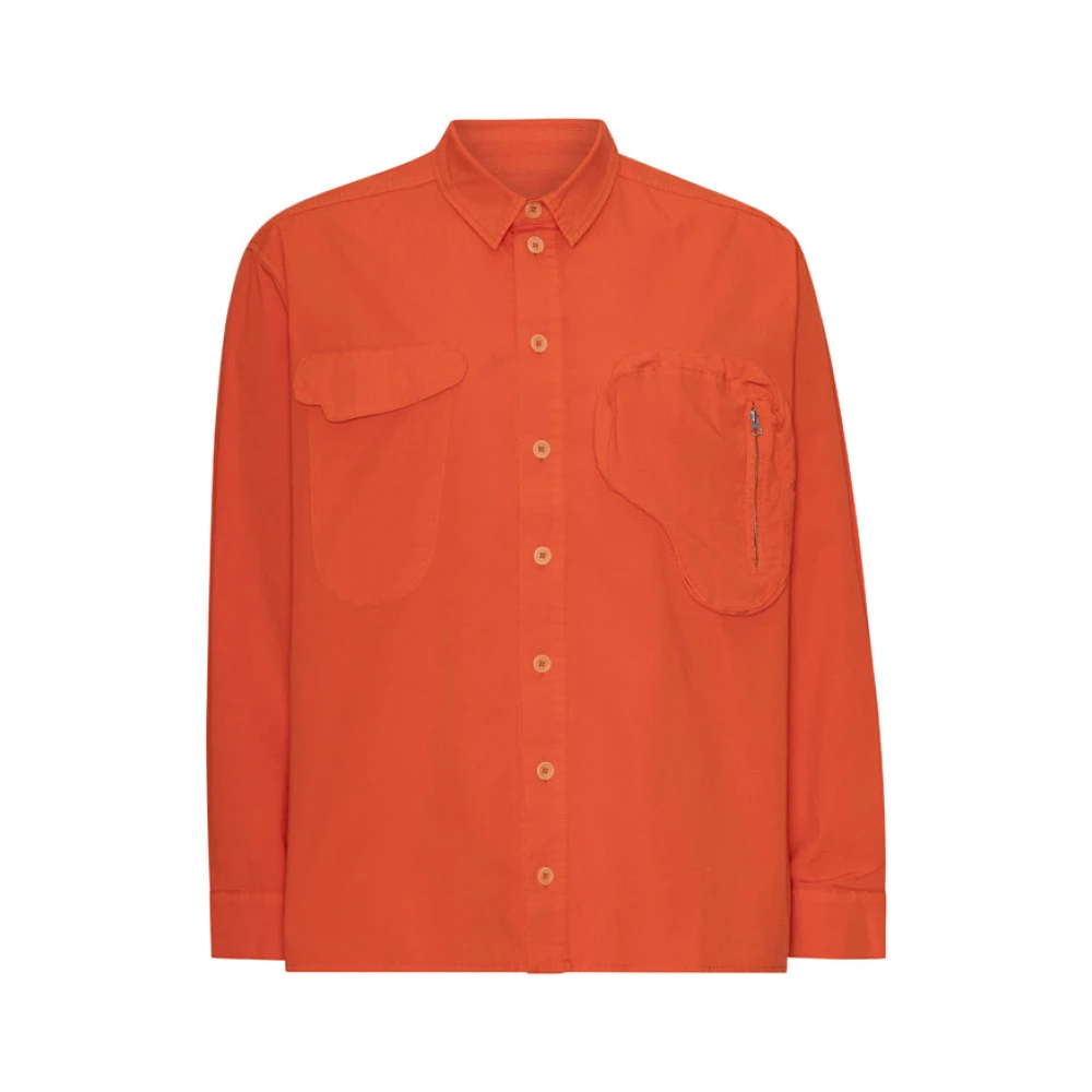 Henrik Vibskov Flame Orange Cargo Shirt Orange Heren