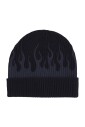 flames-beanie-muts-zwart-grijs