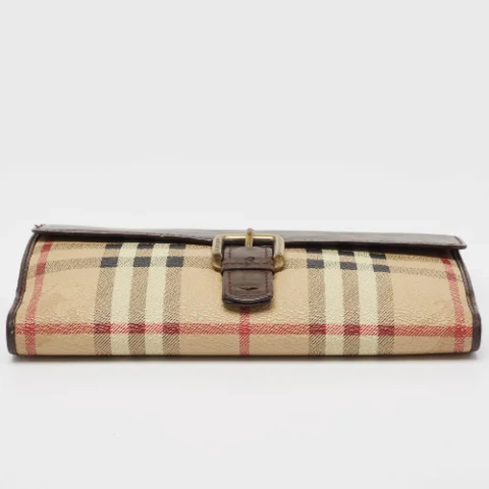 Burberry Vintage Pre-owned Leather wallets Brown Dames