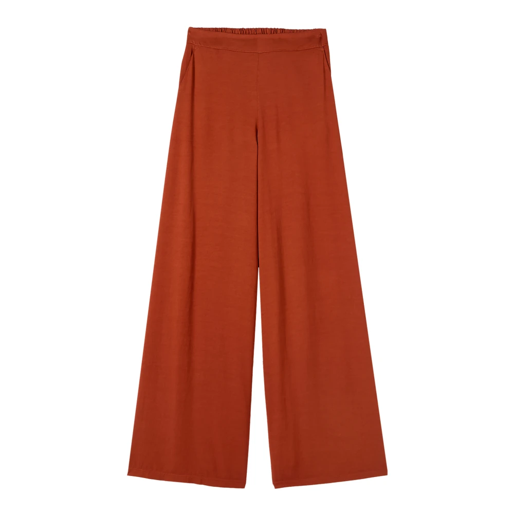 Oltre Donna Arancione - Pantaloni Ampi In Misto Lino - Trousers - Xl