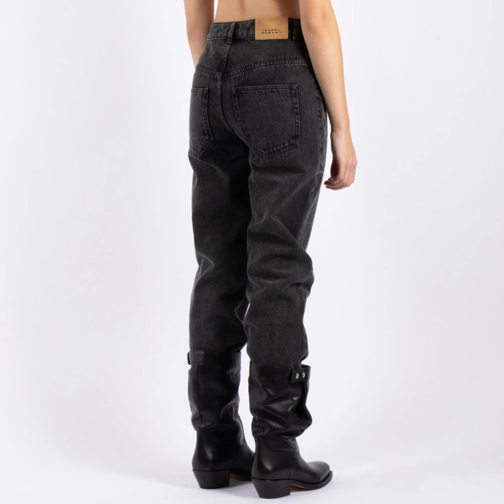 Isabel marant Donkergrijze Katoenen Broek Gray Dames