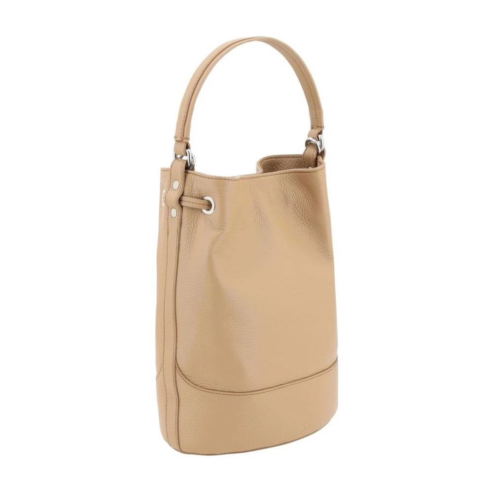 Zanellato Monogram Bucket Tas met Trekkoordsluiting Beige Dames