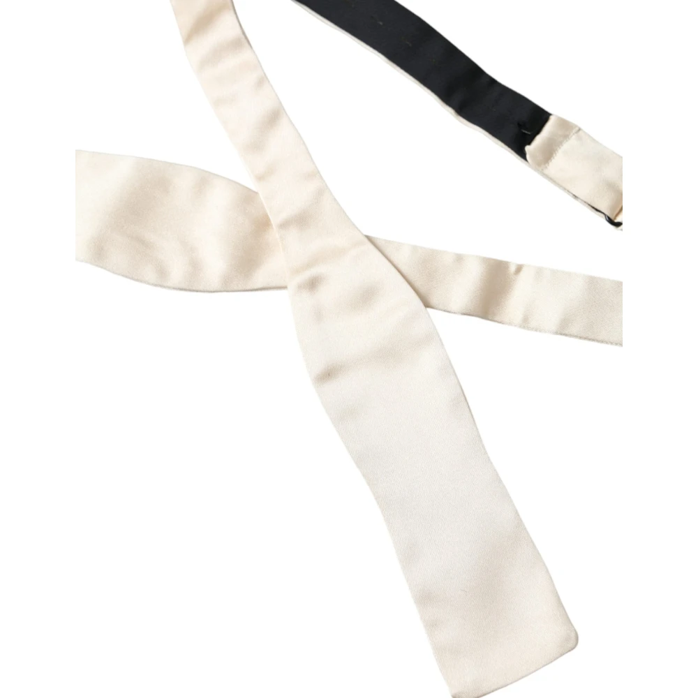 Dolce & Gabbana Beige Zijden Vlinderdas Beige Heren