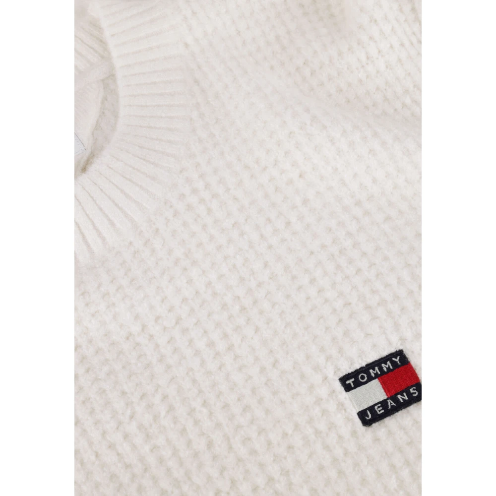 Tommy Jeans Heren Wafel Trui Casual Stijl White Heren