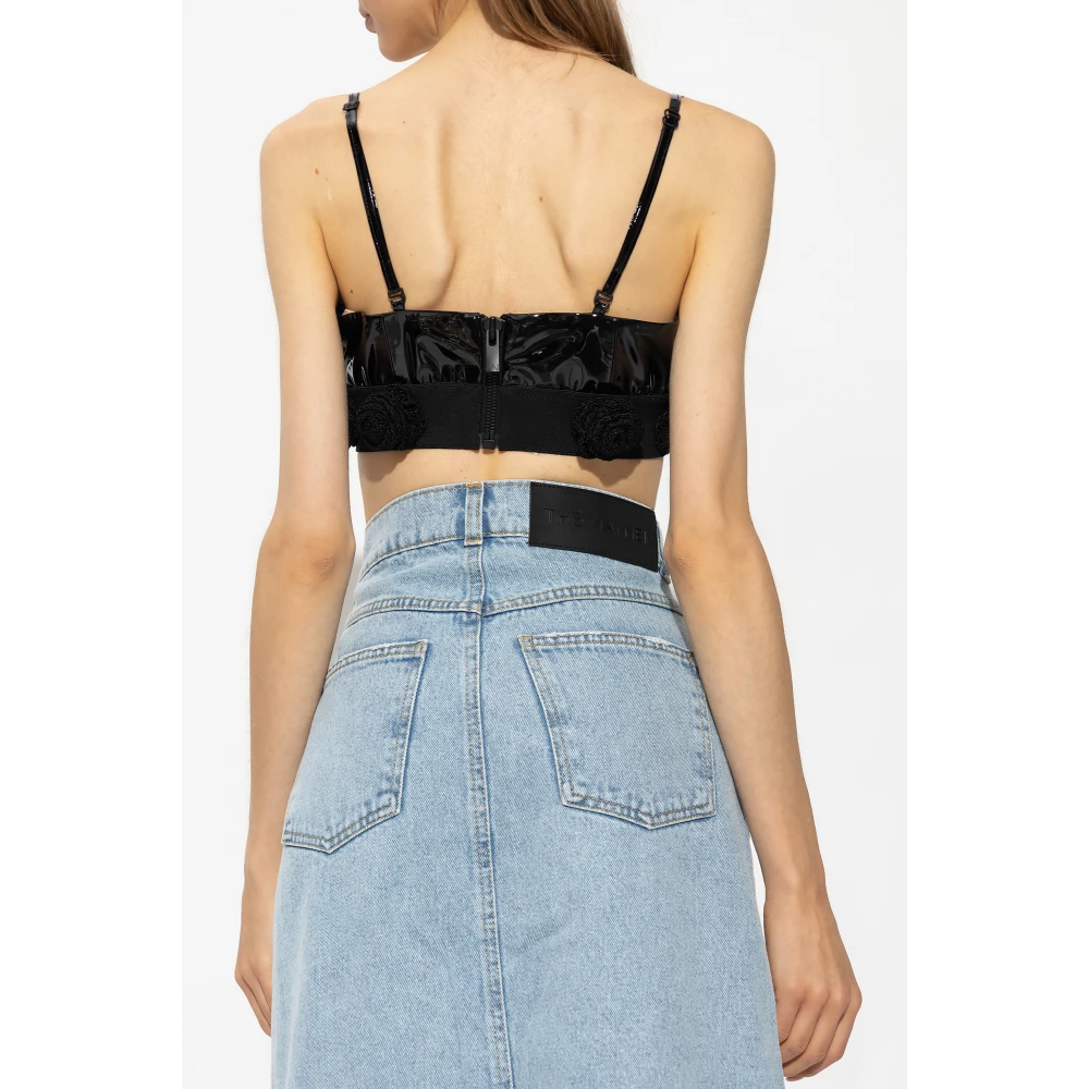 The Mannei Catalina cropped tanktop Black Dames