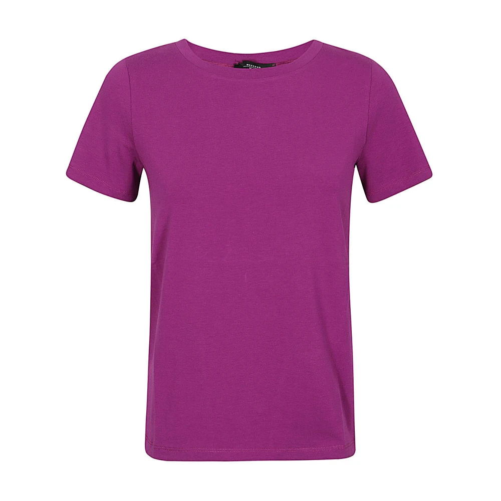 Max Mara Weekend Klassieke Paarse Katoenen T-shirt Purple Dames