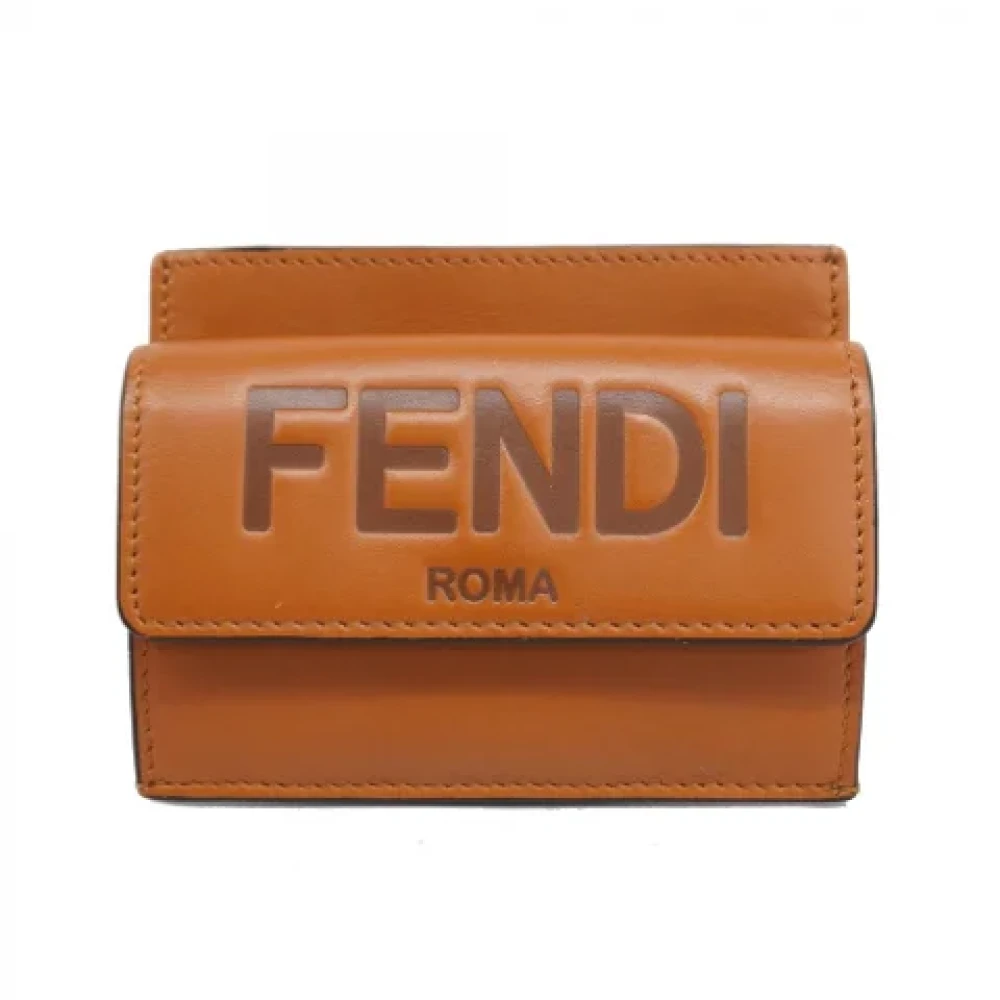 Fendi Vintage Pre-owned Leather wallets Brown Dames