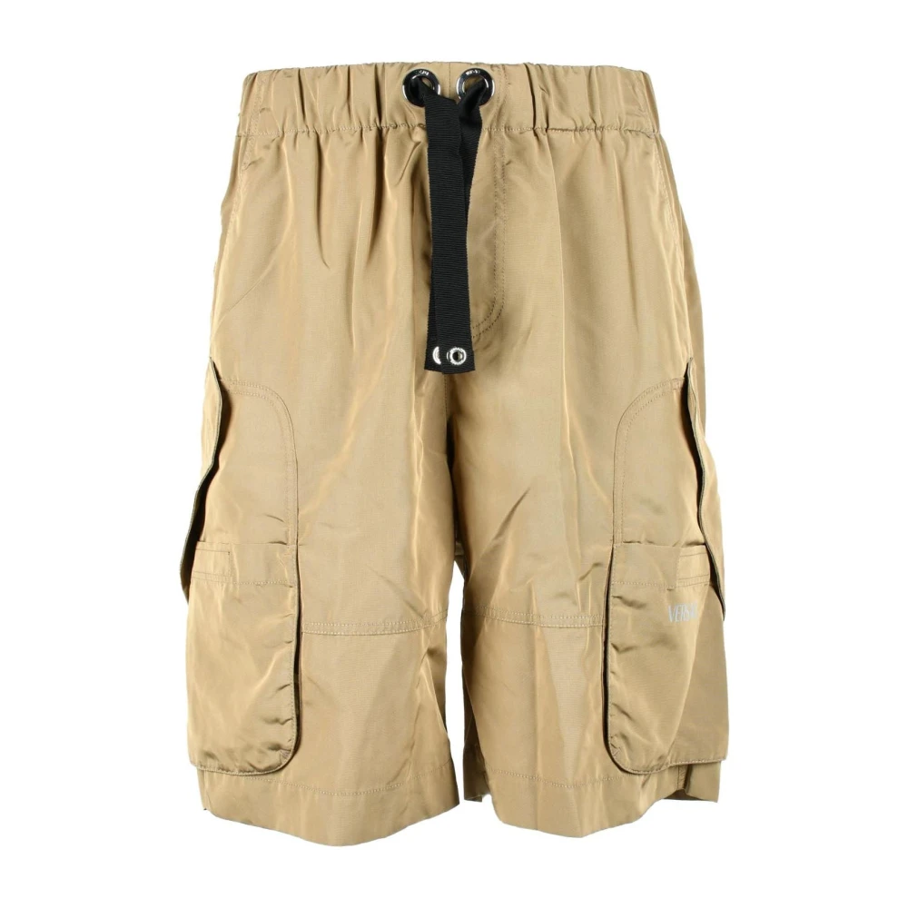 Versace Stijlvolle Bermuda Shorts van Nylon Brown Heren