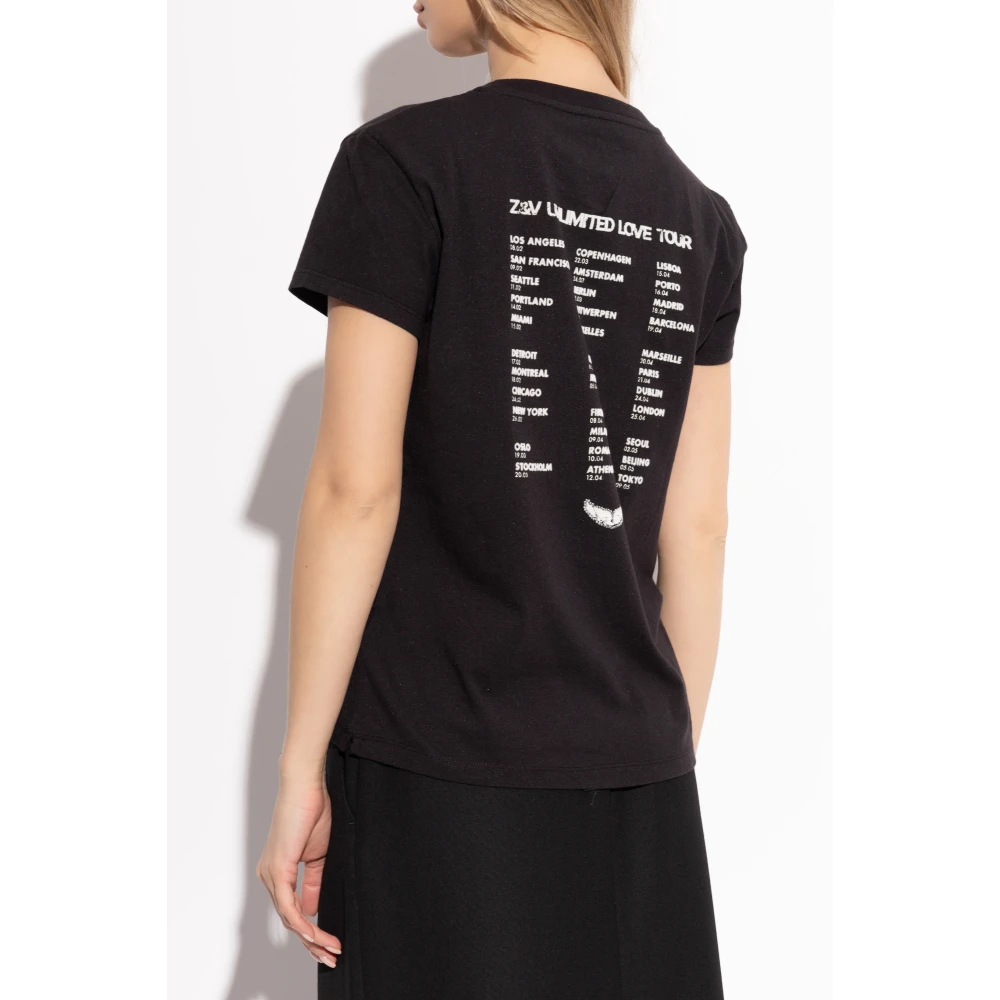 Zadig & Voltaire T-shirt Walk Black Dames