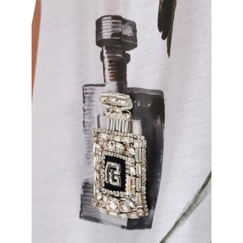 Balmain Gedrukt Beauty T-shirt met patches White Dames