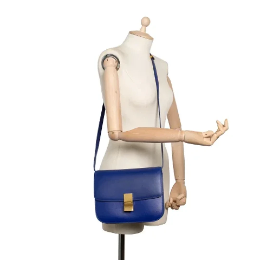Celine Vintage Pre-owned Leather celine-bags Blue Dames
