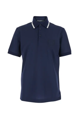 Embroderad pikétröja med logotyp