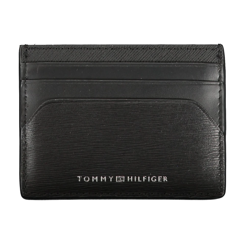Tommy Hilfiger Heren Portemonnee Zwart Kaarthouder Centrale Zak Black Heren