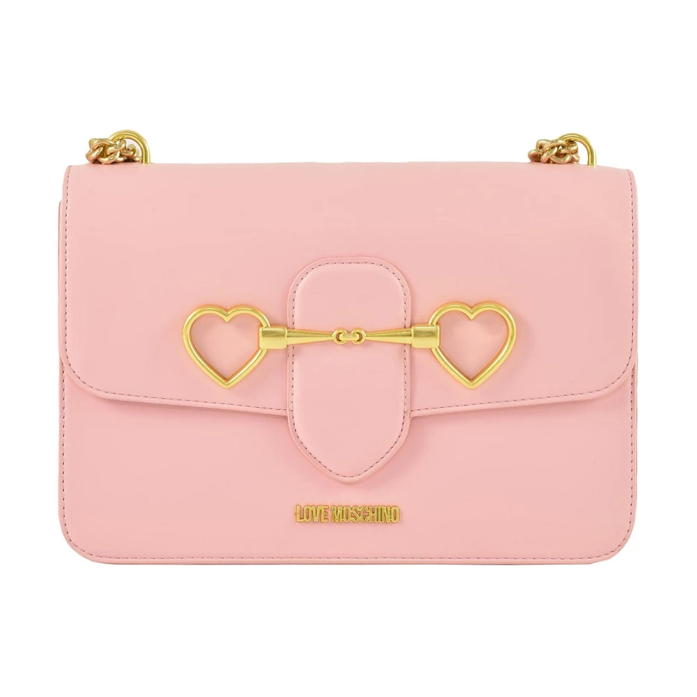 Love Moschino Roze Handtas met Handtekening Stofzak Pink Dames